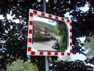 Verkeersspiegel Glas rechthoekig